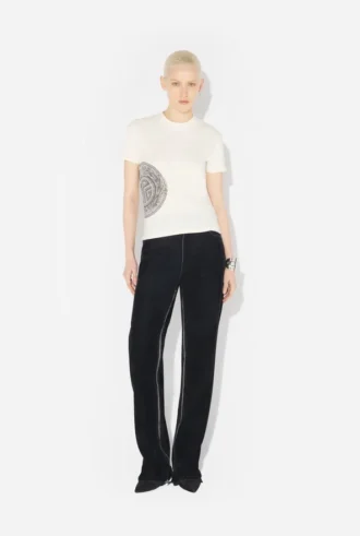 Baby Tee imprimé Laurel blanc