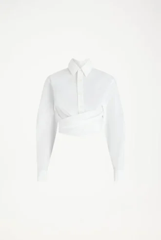 La chemise cache-cœur courte