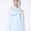 La chemise imprimée Jean Paul Gaultier bleue La chemise imprimée Jean Paul Gaultier bleue