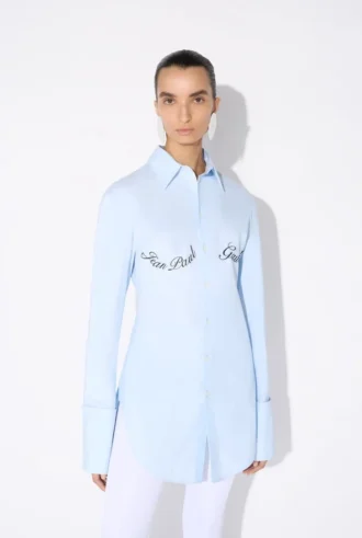La chemise imprimée Jean Paul Gaultier bleue