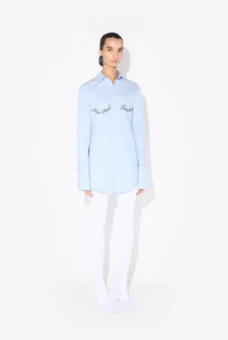 La chemise imprimée Jean Paul Gaultier bleue