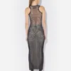 La jupe longue en tulle noir à motif « spirale »