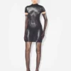 La robe courte argentée Body Dust