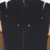 La robe courte en denim fendue