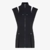 La robe courte en denim fendue