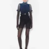La robe courte à rayures 3D