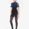 La robe courte à rayures 3D