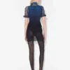 La robe courte à rayures 3D