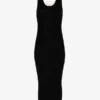 La robe drapée noire double La robe drapée noire double