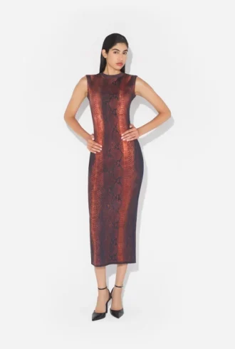 La robe en coton imprimé python
