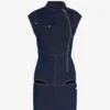 La robe en denim zippée