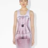 La robe en maille effet corset trompe-l&rsquo;œil
