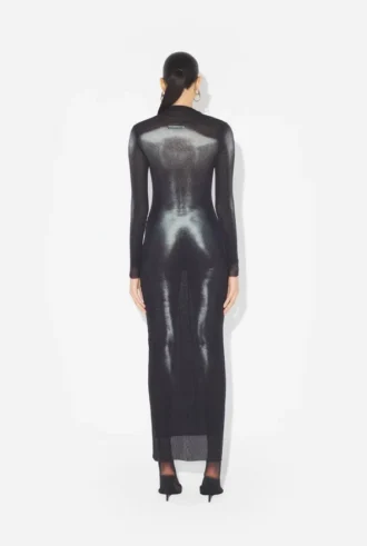 La robe longue argentée Body Dust