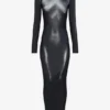 La robe longue argentée Body Dust