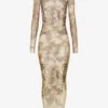 La robe longue beige Madaillon