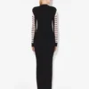 La robe longue bicolore à motif marin
