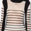 La robe longue bicolore à motif marin