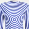 La robe longue bleue à motif « Target »
