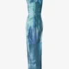 La robe longue drapée « Water »