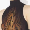 La robe longue drapée « Wood »
