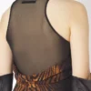 La robe longue drapée « Wood »