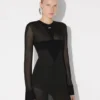 La robe longue en maille à logo