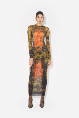 La robe longue Madaillon kaki