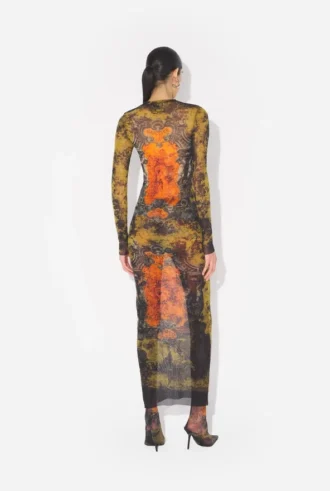 La robe longue Madaillon kaki