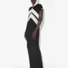 La robe longue noire à Chevrons La robe longue noire à Chevrons