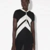 La robe longue noire à Chevrons La robe longue noire à Chevrons