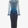 La robe longue à rayures 3D La robe longue à rayures 3D