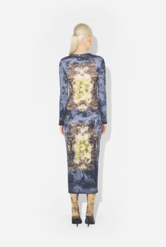 La robe Madaillon en coton bleu