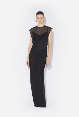 La robe « Tattoo Ruban » en tulle floqué