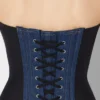 Le corset en denim bi-matière