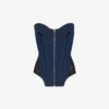 Le corset en denim bi-matière