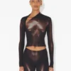 Le crop top « Body Dust » bronze