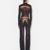 Le crop top « Body Dust » bronze