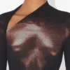 Le crop top « Body Dust » bronze