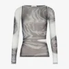 Le haut gris « Blurry Roses »