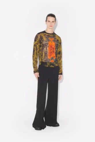 Le haut oversize en tulle kaki « Madaillon »