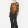 Le haut oversize en tulle kaki « Madaillon » Le haut oversize en tulle kaki « Madaillon »