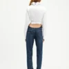 Le jean en denim Curved
