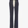 Le jean en denim à lacets contrastés