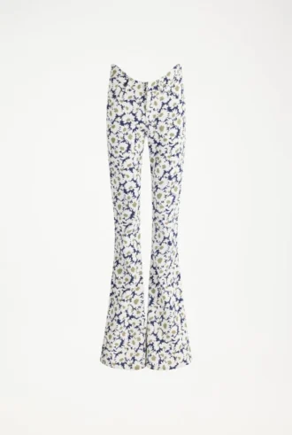 Le jeans en denim à fleurs Curved