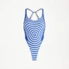 Le maillot de bain bleu à motif « Target »