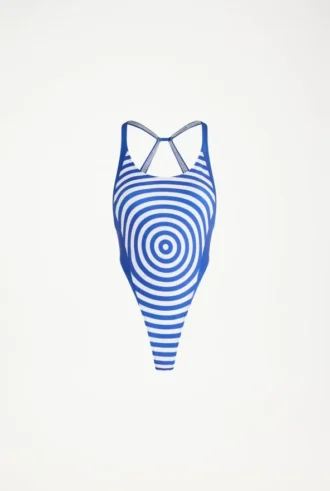 Le maillot de bain bleu à motif « Target »