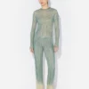 Le pantalon bleu à spirales