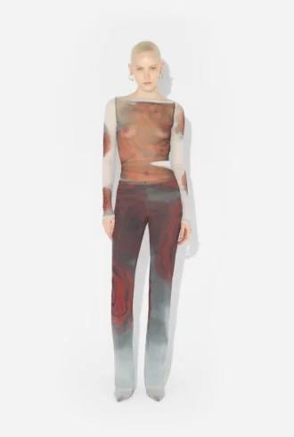 Le pantalon Red Blurry Roses