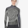 Le pull gris imprimé Laurel