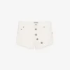 Le short en denim blanc boutonné